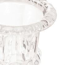 Artikel Glasvase lille vase med fod klar retro Ø11cm H14cm