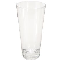 Artikel Glasvase konisk blomstervase gennemsigtig Ø10cm H20cm
