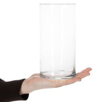 Artikel Høj glasvase, simpel glascylinder som blomstervase eller dekorativt glas, 20 cm
