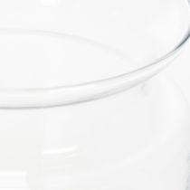 Artikel Klar glasvase, dekorativ glasvase med kant, til lysestage eller blomstervase, 15 cm