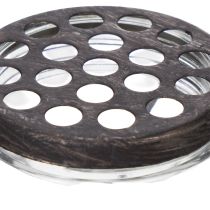 Artikel Glasflaske i metalkurv, ideel til dekorative detaljer i stuen, 20 cm
