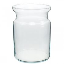Glasvase klar dekorativ vase glas lanterne blomstervase Ø18cm H25cm