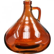 Glasvase vintage look glas dekoration brun Ø17cm H18cm