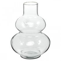 Artikel Glasvase rund blomstervase dekorativ vase klart glas Ø16cm H23cm