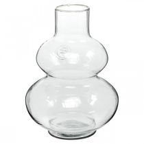 Artikel Glasvase rund blomstervase dekorativ vase klart glas Ø16cm H23cm