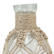 Artikel Glasvase macrame jute natur sommer maritim Ø11cm H19,5cm