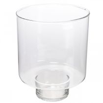 Glasvase med fod ROY lanterne glasdekoration Ø16cm H20cm