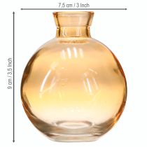 Artikel Glasvaser løgformede mini dekorative vaser orange Ø7,5 cm H9 cm 6 stk.