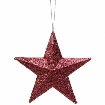 Artikel Glitterstjernepink mix 9,5/5cm 18 stk