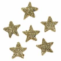 Artikel Stjerner glitter guld 1,5cm 144stk