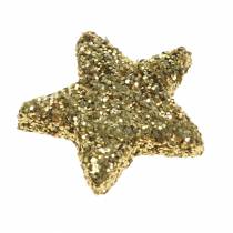 Artikel Stjerner glitter guld 1,5cm 144stk