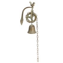 Artikel Metalklokke vægdekoration med holder antik patina H58cm