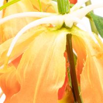 Artikel Kunstig Gloriosa orange blomst med lange stilke til vaser 80 cm 3 stk.