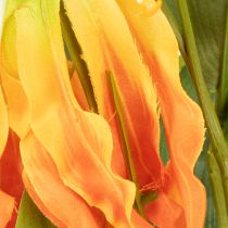 Artikel Kunstig Gloriosa orange blomst med lange stilke til vaser 80 cm 3 stk.