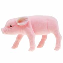 Lucky pig pink pink flokede 20 cm 3stk