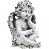 Artikel Grabengel Angel Grå Grav Figur Gravdekoration 24cm