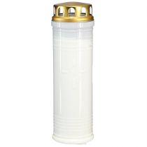 Artikel Gravlys gravlys sørgelys hvid Ø7,5cm H24,5cm