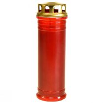 Gravlys rød plast 5 dage Ø7,5cm H23cm