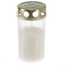 Artikel Gravlys hvidguld Ø5,5cm H11,5cm 24 timer 12 stk
