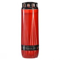 Artikel Gravlys Aura kirkegårdslys rød sort 7 dage H24cm