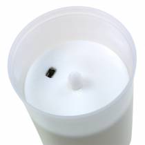 Artikel LED gravlys hvid, varm hvid timer batteridrevet Ø6,8 H12,2cm