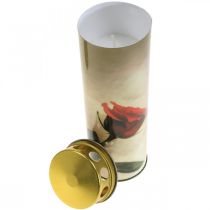 Gravlys med motiv, sørgedekoration Ø6cm H20cm 6stk