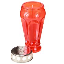 Artikel Gravlys røde gravlys brændetid 18 timer Ø9 cm H19 cm 4 stk.