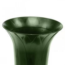 Gravvase 42cm mørkegrøn vase gravdekoration begravelsesblomster 5stk