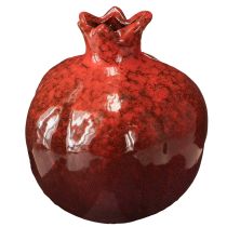 Artikel Granatæble dekorativ vase keramik rødbrun Ø10,5 cm H12 cm