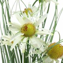 Artikel Græs med Echinacea kunstigt i en hvid gryde 56 cm