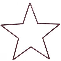 Artikel Store dekorative stjerner til ophæng Berry Glitter 24cm 6 stk