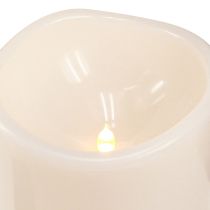 Artikel Stort LED lys med timer Til udendørs varm hvid Ø12,5cm H20cm 2stk