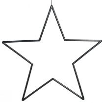 Artikel Store stjerner til ophængning af stjerner sort glitter Ø24cm 6 stk