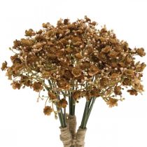Artikel Gypsophila kunstig brun til efterårsbuket 29,5cm 18p
