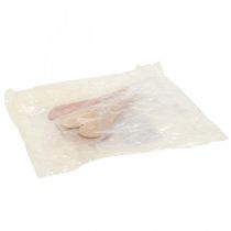 Artikel Hængende deco hjerter til at hænge op orange/gul 10cm 6stk