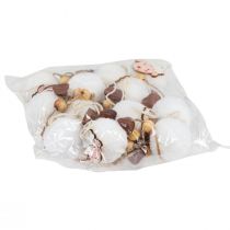 Artikel Hængende dekoration forårspåskedekoration fårevedhæng 10cm 12 stk