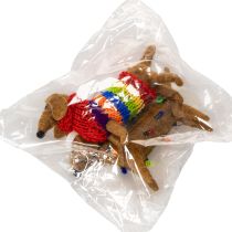Artikel Dekorativ gravhund til juletræ, 16 cm, 2 stk.