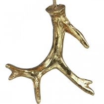 Julevedhæng deco gevir træ dekoration guld 7,5cm 6stk