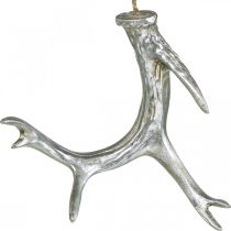 Julevedhæng deco gevir advent sølv 15cm 4stk