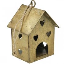 Artikel Juleophæng metalhus vintage guld H9,5cm 3stk