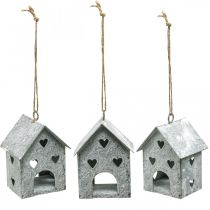 Artikel Julevedhæng metalhus Shabby Chic H9,5cm 3 stk
