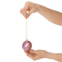 Artikel Juletræspynt macaron vedhæng 6 cm