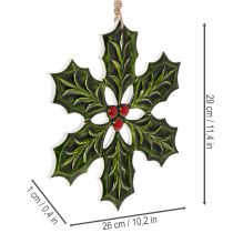 Artikel Kristtorn-julepynt, juledekoration til ophængning, 26 cm