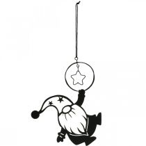 Artikel Vægdekoration metal sort nissestjerne 15×17cm 3 stk