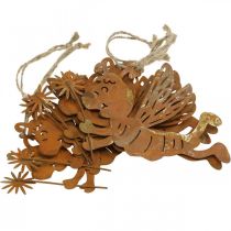 Artikel Bee til at hænge op rust deco metal sommerdekoration 12cm 6stk