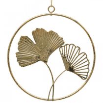 Ginkgo deco guld bøjle vintage metal dekoration Ø16cm 3 stk