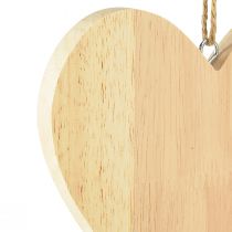 Artikel Træhjerter til ophæng Dekorative hjerter til kunsthåndværk 15x15cm 4stk