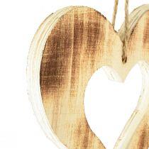 Artikel Træhjerter dekorativ bøjle hjerte i hjerte flammet 15x15cm 4stk