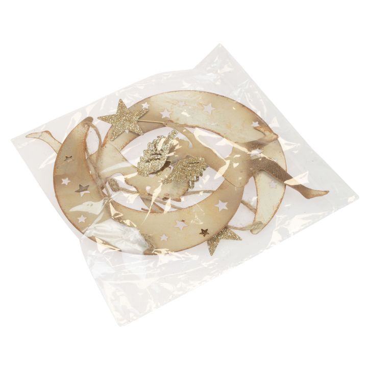 Artikel Engle vedhæng stjerne julepynt til ophæng H19cm 2 stk