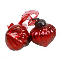 Artikel Julepynt glas dekorative bøjler glas rød 3,5×4cm 12 stk